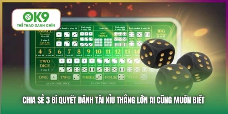 Chia sẻ 3 bí quyết đánh Tài Xỉu thắng lớn ai cũng muốn biết